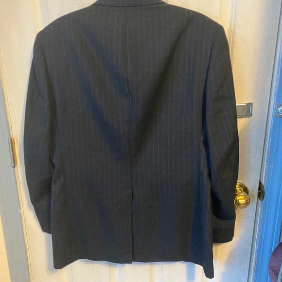 Hill & Archer Mens 2 Buttons Blazer Jacket Black Size 40R Pockets - Picture 5 of 8